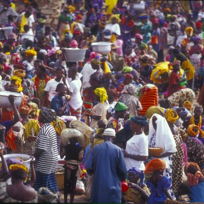 Food market day in Sanga, Mali - stock photo
Hundreds of people buying and selling in food market day in Sanga, Mali

Credit required. Photo by Owen Franken for Getty Images